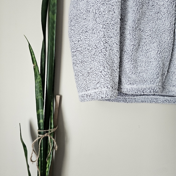 GEORGE | Grey Fluffy Teddy Quarter Zip Sweatshirt - Picture 5 of 5